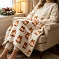 thumbnail image 1 of Christmas Print Throw Blanket, Festive Holiday Pattern Cover, Soft Cozy for Sofa Couch Bed Home Decor, 1 of 7