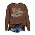 thumbnail image 1 of Christmas Print Women's Hoodless Sweatshirt Fashion Casual Loose Fit Long Sleeve Letter Graphic Round Neck Pullover Top, 1 of 2