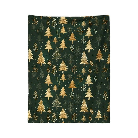 Christmas Printed Blanket, Soft Facecloth Sofa Throw, Warm Fuzzy Polyester Blanket, Wrinkle Resistant & Durable, Machine Washable Holiday Home Decor,XL