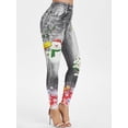 thumbnail image 1 of Christmas Printed High Rise Skinny Jeggings, 1 of 3