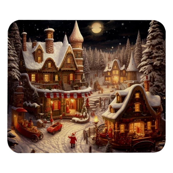 Christmas Printed Non-Slip Rubber Bottom Gaming Mouse Pad 8.3x9.8 Inch Square Office and Gaming Mouse Mat