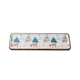 thumbnail image 1 of Christmas Printed Serving Tray with Wooden Rim Decorative Tray for Storing Cookies Desserts Tabletop Holiday Decoration, 1 of 6