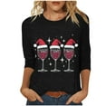thumbnail image 1 of Christmas Printed Shirt for Women 3/4 Sleeve Sweatshirts Crewneck Pullover Flower Wreath Tshirts Christmas Lights Outfits Holiday Clothes Fall Fashion Clothing Casual Pullovers Garments, 1 of 4