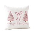 thumbnail image 1 of Christmas Printed Throw Pillow White Plump Festive Decorative Cushion For Sofa Couch Bed Holiday Decor, 1 of 7