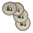 thumbnail image 1 of Christmas Printed Woven Braided Table Placemats 15 Inches Round Set of 4 Non-Slip Dining & Kitchen Table Mats Xmas Tree, 1 of 2