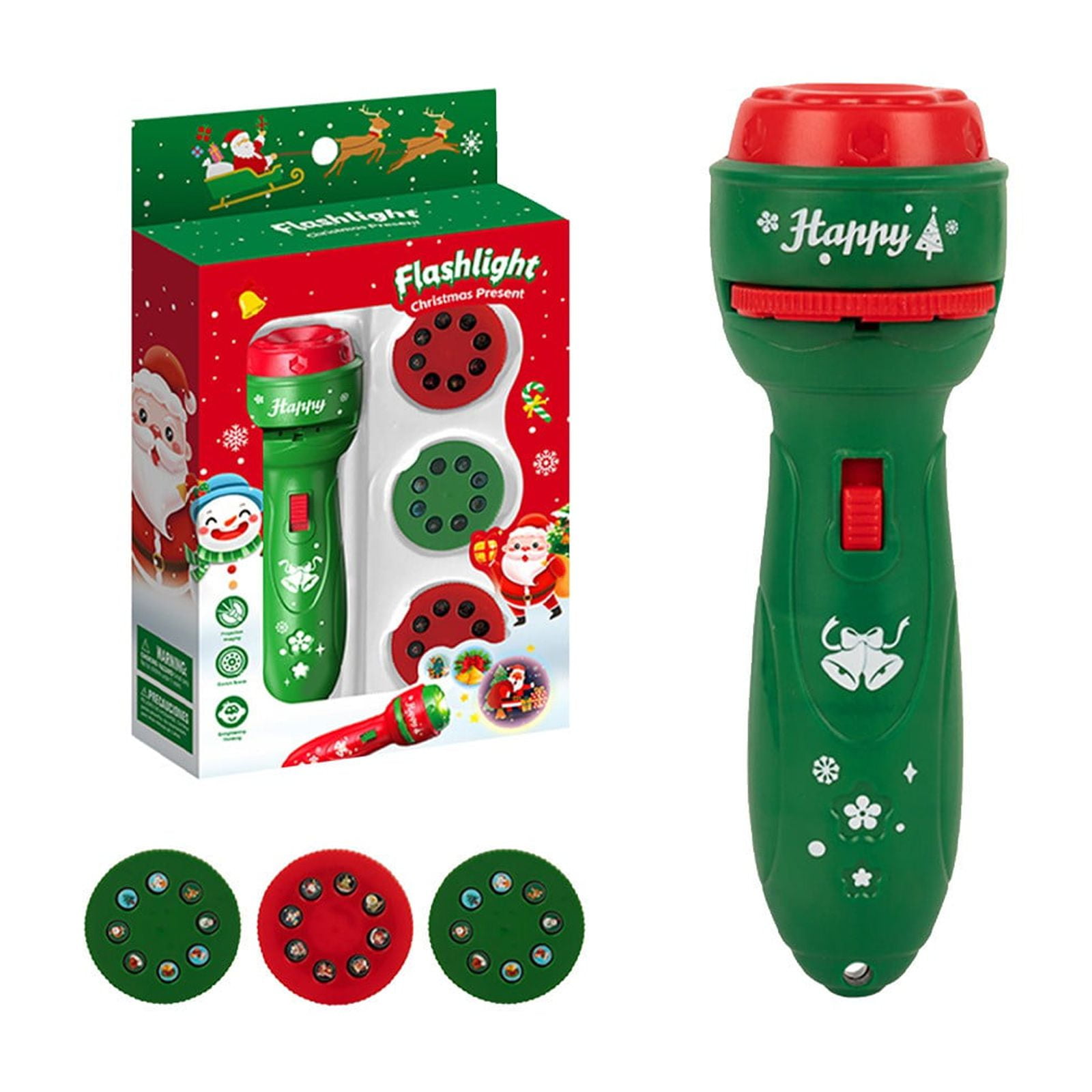 Christmas Projection Flashlight, Holiday Image Projector with 24 ...