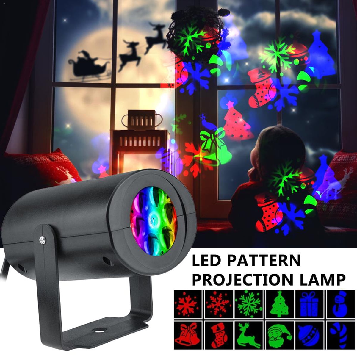 Christmas Projector Lights, 12 Patterns Moving LED Projector Lights