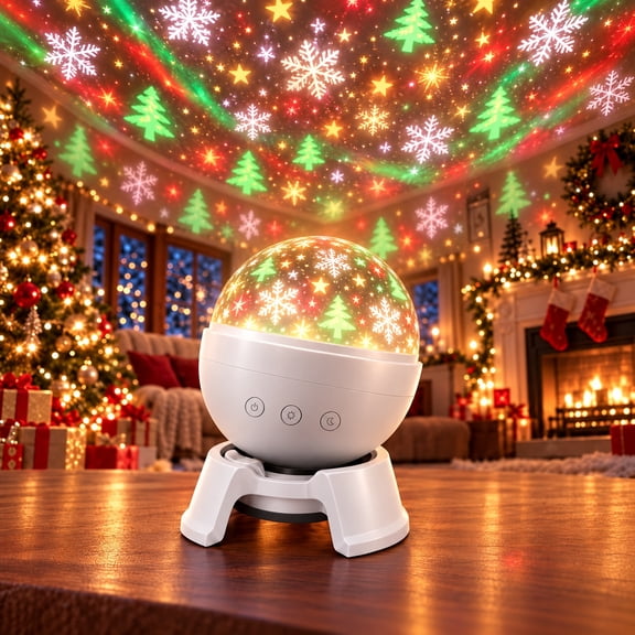 Christmas Projector Lights Indoor Merry Glow Christmas Projector Magical Christmas Projection Night Light Ceiling Projector