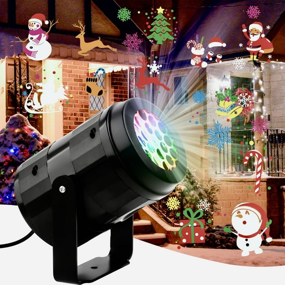 Christmas Projector Lights Indoor Outdoor, 16 Patterns Led Projector Light, Christmas Decorations Lighting for Xmas Holiday Party Carnival Wedding Garden Patio