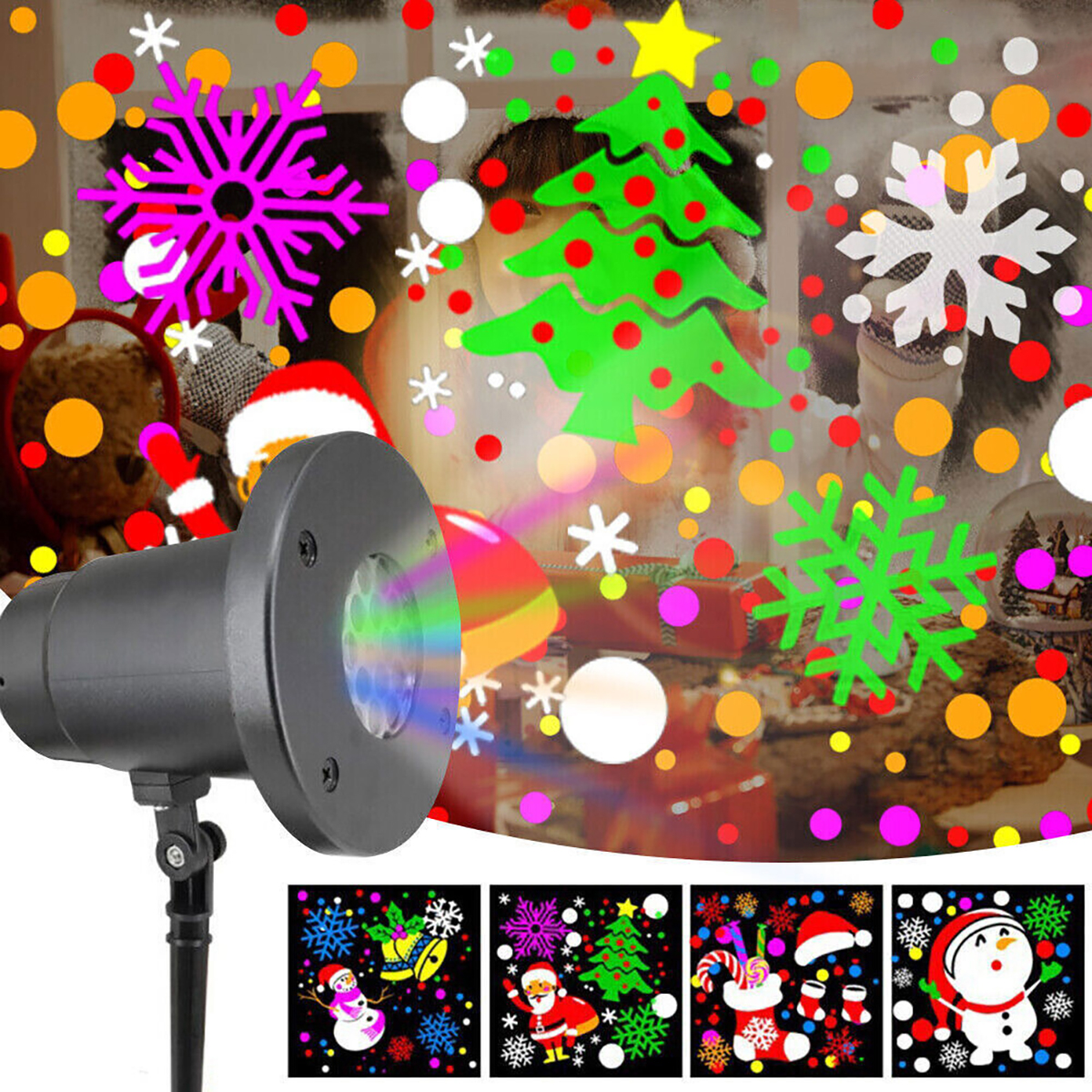 Christmas Projector Lights Outdoor, Led Holiday Projector Light with 16