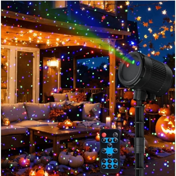 Christmas Projector Lights Outdoor Waterproof,15W Brighter HD Ocean Wave Effect,12 Slides 96 No Fade Pictures for Thanksgiving,New Year LED Projector Decoration