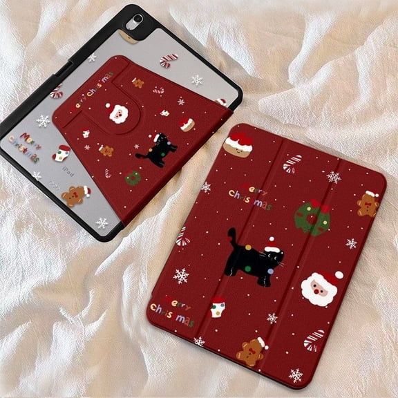 Christmas Protective Case For iPad Mini4/5/6 Air2 pro 12.9 M4 2024 pro11 2025 A16 gen11th air 13 inch Air4/air5 Gen7 Gen8 Gen9 10th generation M2 Air6 M3 Air7 air 11 Gen5/6 Cartoon Cute tablet cover