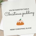 thumbnail image 1 of Christmas Pudding Greeting Card – “You’re Sweeter Than a Christmas Pudding” – Merry Christmas Message – Perfect for Holiday Wishes, 1 of 2