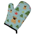 thumbnail image 1 of Christmas Pug Brown Oven Mitt - Brown, 1 of 1