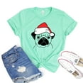 thumbnail image 1 of Christmas Pug T-shirt Dog Owner Gift Paw Lover Tshirt Party Tee Women's Doggy Shirt Animal Rescue Shirts, 1 of 3