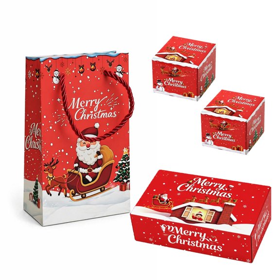 Christmas Pull Out Gift Box With Glitter, Paper Surprise Gift Box For Rings, Necklaces, Bracelets, Watches, Perfume, Small Gifts, Weddings, Birthdays
