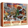Christmas Puzzles for Adults 1000 Pieces,Funny Snow Scene Jigsaw