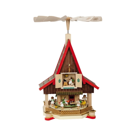 Christmas Pyramid Advent House, height 53 cm / 21 inch, original Erzgebirge by Richard Glaesser Seiffen