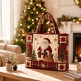 thumbnail image 1 of Christmas Quilted Tote Bag, Holiday Shoulder Tote Bag, Professional Work & School Tote Bag, Trendy , Perfect Holiday Gift Selection, 1 of 5