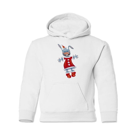 Christmas Rabbit Hoodie Juniors -Image by Shutterstock,  Large