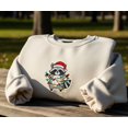 thumbnail image 1 of Christmas Raccoon Embroidered Sweatshirt, Cute Holiday Animal Shirt, Funny Raccoon Christmas Sweater, Santa Raccoon Tee, Winter Gift Top, 1 of 4