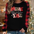 Christmas Raglan Sleeve Shirt For Women Christmas Print Color Block