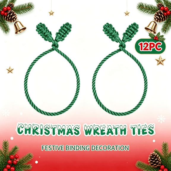 Christmas Railing Ties, Garland Twist Ties, Reusable Christmas Garland Ties for Banister, Flexible Holiday Wreath Ties for Xmas Holiday Decor and Wrapping