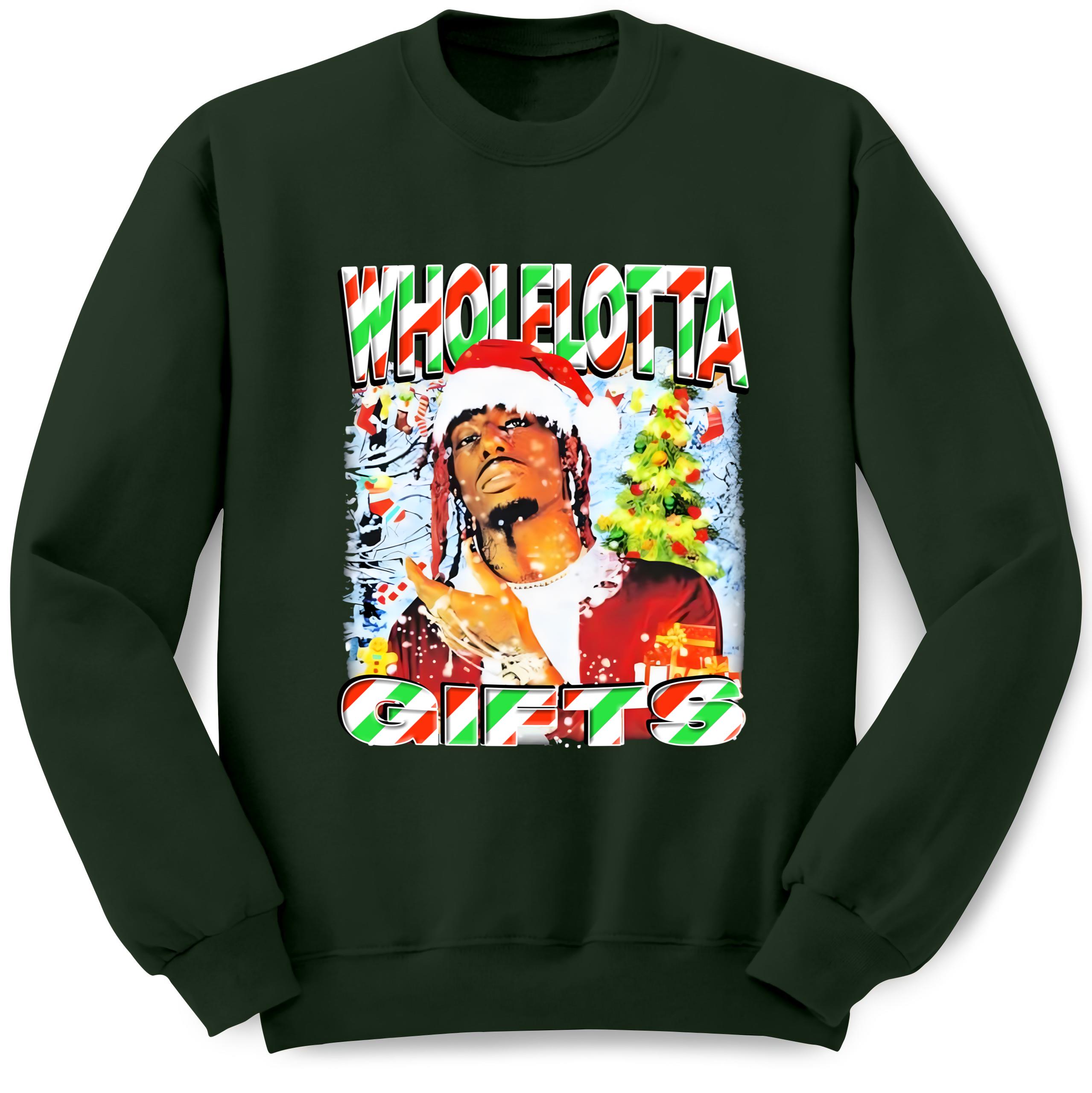 Christmas Rapper Graphic Tee - Unisex Whole Lotta Shirt - Walmart.com