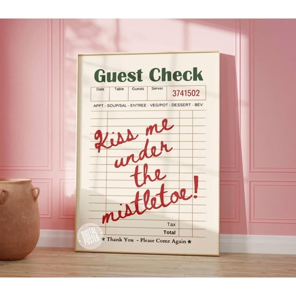 Christmas Rating Poster Retro Holiday Typography Wall Art Unframed Paper Print