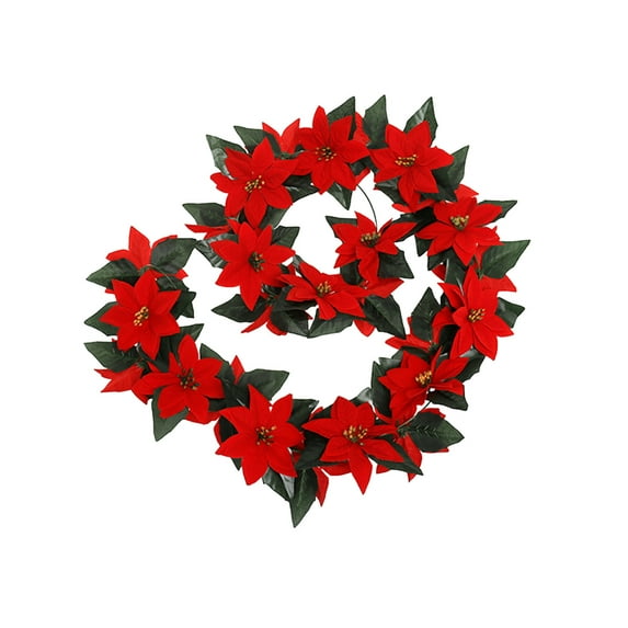 Christmas Rattan Garland, Artificial Christmas Leaves, 2 Meter PVC Christmas Rattan Decoration, Multicolor Simulation, Safe No Barbs, Indoor Outdoor Festive Home Decor