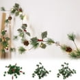 thumbnail image 1 of Christmas Rattan Light String Christmas Pinecone Tree Leaf Red Fruit Long Strip Wall Mounted Decorative Light Christmas Home Decoration, 1 of 7