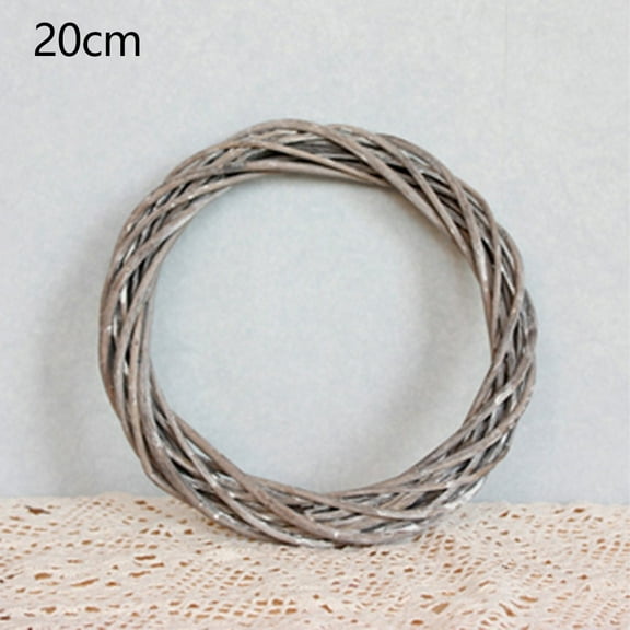 Christmas Rattan Ring Diy Wreath Wicker Vine Garland Hanging Wedding Xmas Artificial Flowers Garland Craft Accessory In Stock