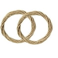 thumbnail image 1 of Christmas Rattan Wreath 2 Pack Front Door Wreath Garland Ornaments Hanging Flower Crafts Home Party Decoration Gift (5.9in, Beige), 1 of 8