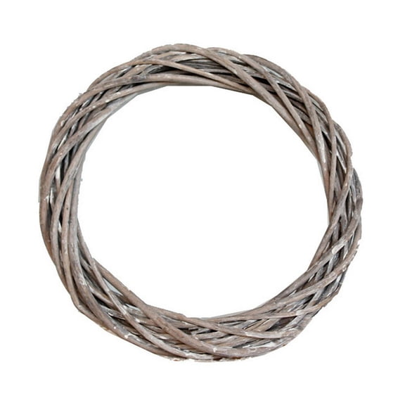 Christmas Rattan Wreath for Wedding Decoration - Grey Wicker Vine Garland