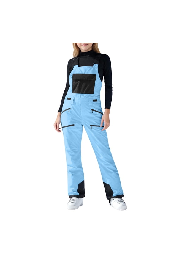Christmas Rciityk Toddler Snow Bib Unisex Classic Ski & Snow Bib Overalls Solid Color Winter Waterproof Ski Pants
