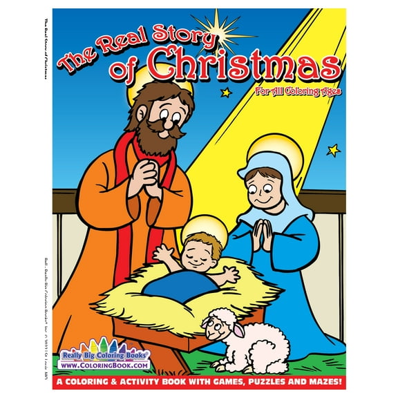 Christmas, Real Story Coloring Book 8.5"x11"