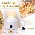 Christmas Rechargeable Rotating Light Angel Design, Touch Switch Lamp ...