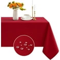 thumbnail image 1 of Christmas Rectangle Tablecloth - Waterproof and Wrinkle Resistant Washable Polyester Table Cloth for Kitchen Dining/Party/Wedding Indoor and Outdoor Use (60 x 120 inch, Red), 1 of 6