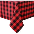 thumbnail image 1 of Christmas Rectangular Tablecloth, Red Black Checkered Tablecloth, Waterproof Stain Resistant Picnic Dining Table Cover for Lumberjack Party Christmas Decoration, Soft Durable Fabric, 1 of 3