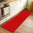 thumbnail image 1 of Christmas Red 2x6 Kitchen Runner Rug, Farmhouse Solid Red Color Modern Art Non-Skid Rubber Backing Large Rectangle Rugs - Living Room Bedroom Home Office, Indoor Floor Mat Carpets Washable Rug, 1 of 9