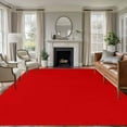 thumbnail image 1 of Christmas Red 5x7 Area Rugs, Farmhouse Solid Red Color Modern Art Non-Skid Rubber Backing Large Rectangle Rugs - Living Room Bedroom Home Office, Indoor Floor Mat Carpets Washable Rug, 1 of 9