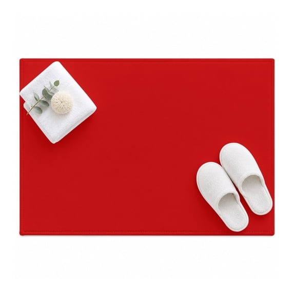 Christmas Red Area Rug 2'x3', Mat Non-Slip Silicone Backing Machine ...