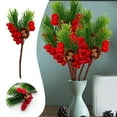 Christmas Red Berry Picks Branches Branch Holly Berries Flower Needles
