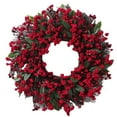 thumbnail image 1 of Christmas Red Berry Wreath Holiday Front Door Décor,Lifelike Full Berries Flexible Branches,No-Fade Durable Design for Mall Hotel Office Fireplace Wall Display,Winter Party Xmas Decorations-red, 1 of 6