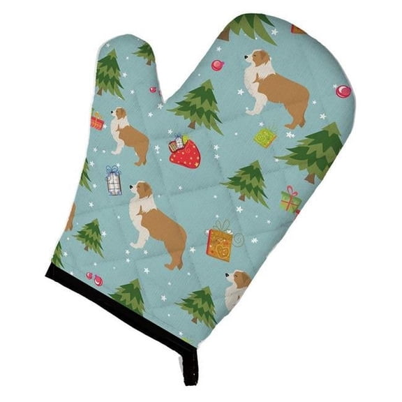 Christmas Red Border Collie Oven Mitt