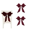 thumbnail image 1 of Christmas Red Bow Chair Cover with Decorative Backrest Straps Chair Cover Straps and Backrest Straps Suitable for Holiday Decoration (2Pc), 1 of 8