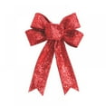 thumbnail image 1 of Christmas Red Bows Decorative Velvet Bows 9*9inch Christmas Big Bow Christmas Tree Bow for Home Xmas Tree Indoor Outdoor Decorations, 1 of 4