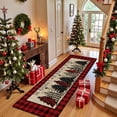 thumbnail image 1 of Christmas Red Buffalo Check Kitchen Mat 17.7x47.2 Inch, Soft Flannel Non-Slip Rug for Laundry Bathroom Hallway Bedroom, Machine Washable, 1 of 12