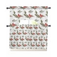 thumbnail image 1 of Christmas Red Cardinal Birds Swag Kitchen Curtains Sets for Windows 24 Inch Length, Xmas Pine Branch Cones Rustic Short Window Curtain Panels Swags Valances and Tiers 3 Piece Set for Cafe/Dining Room, 1 of 5