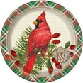 thumbnail image 1 of Unique Red Cardinal Christmas Round Dinner Plates - 8 Pcs, 1 of 2